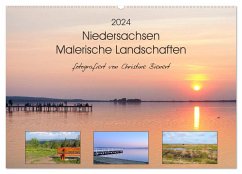 Niedersachsen - Malerische Landschaften (Wandkalender 2024 DIN A2 quer), CALVENDO Monatskalender