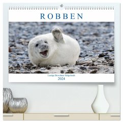 Robben - Lustige Bewohner Helgolands (hochwertiger Premium Wandkalender 2024 DIN A2 quer), Kunstdruck in Hochglanz - Orth, Egid