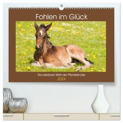 Fohlen im Glück - Wunderbare Welt der Pferdekinder (hochwertiger Premium Wandkalender 2024 DIN A2 quer), Kunstdruck in Hochglanz