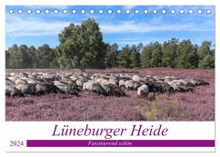 Lüneburger Heide - Faszinierend schön (Tischkalender 2024 DIN A5 quer), CALVENDO Monatskalender
