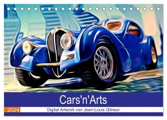 Cars'n'Arts - Digital Artwork von Jean-Louis Glineur (Tischkalender 2024 DIN A5 quer), CALVENDO Monatskalender