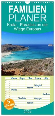 Familienplaner 2024 - Kreta - Paradies an der Wiege Europas mit 5 Spalten (Wandkalender, 21 x 45 cm) CALVENDO