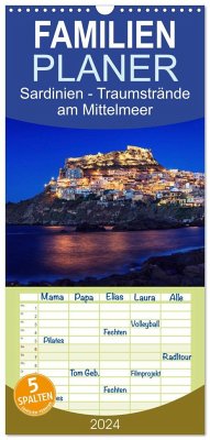 Familienplaner 2024 - Sardinien - Traumstrände am Mittelmeer mit 5 Spalten (Wandkalender, 21 x 45 cm) CALVENDO - Rosyk, Patrick