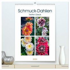 Schmuck-Dahlien (hochwertiger Premium Wandkalender 2024 DIN A2 hoch), Kunstdruck in Hochglanz