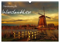 Märchenhafte Windmühlen (Wandkalender 2024 DIN A3 quer), CALVENDO Monatskalender - Wagner, Sabine