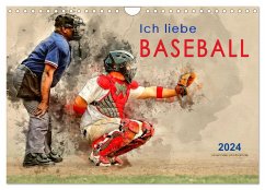 Ich liebe Baseball (Wandkalender 2024 DIN A4 quer), CALVENDO Monatskalender