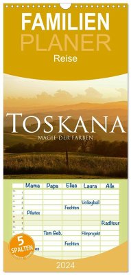 Familienplaner 2024 - Toskana ¿ Magie der Farben mit 5 Spalten (Wandkalender, 21 x 45 cm) CALVENDO