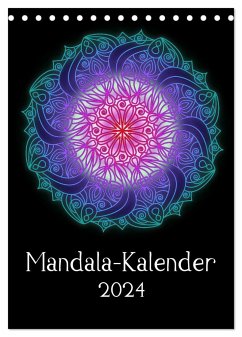 Mandala-Kalender 2024 (Tischkalender 2024 DIN A5 hoch), CALVENDO Monatskalender