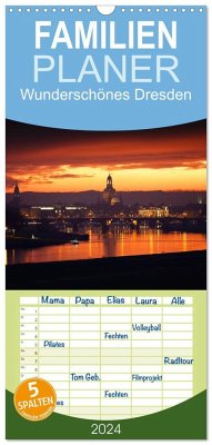 Familienplaner 2024 - Wunderschönes Dresden mit 5 Spalten (Wandkalender, 21 x 45 cm) CALVENDO