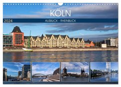 KÖLN AUSBLICK - RHEINBLICK (Wandkalender 2024 DIN A3 quer), CALVENDO Monatskalender