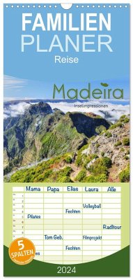 Familienplaner 2024 - Wildes Madeira - Inselimpressionen mit 5 Spalten (Wandkalender, 21 x 45 cm) CALVENDO