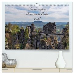 Elbsandsteingebirge - Rund um die Bastei (hochwertiger Premium Wandkalender 2024 DIN A2 quer), Kunstdruck in Hochglanz