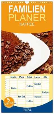 Familienplaner 2024 - KAFFEE 2024 mit 5 Spalten (Wandkalender, 21 x 45 cm) CALVENDO