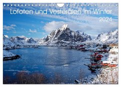 Lofoten und Vesterålen im Winter (Wandkalender 2024 DIN A4 quer), CALVENDO Monatskalender - Haardiek, Clemens
