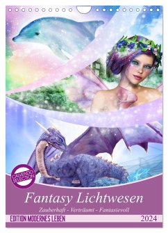 Fantasy Lichtwesen (Wandkalender 2024 DIN A4 hoch), CALVENDO Monatskalender