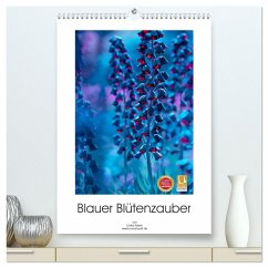 Blauer Blütenzauber (hochwertiger Premium Wandkalender 2024 DIN A2 hoch), Kunstdruck in Hochglanz