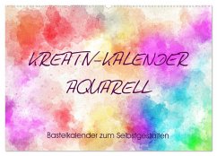 Kreativ-Kalender Aquarell. Bastelkalender zum Selbstgestalten (Wandkalender 2024 DIN A2 quer), CALVENDO Monatskalender - Hurley, Rose