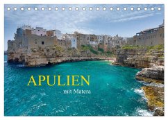 Apulien mit Matera (Tischkalender 2024 DIN A5 quer), CALVENDO Monatskalender
