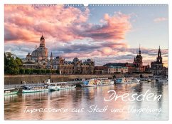Dresden: Impressionen aus Stadt und Umgebung (Wandkalender 2024 DIN A2 quer), CALVENDO Monatskalender