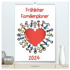 Fröhlicher Familienplaner (hochwertiger Premium Wandkalender 2024 DIN A2 hoch), Kunstdruck in Hochglanz