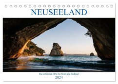 Neuseeland - Die schönsten Orte der Nord- und Südinsel (Tischkalender 2024 DIN A5 quer), CALVENDO Monatskalender