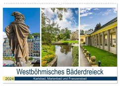 Westböhmisches Bäderdreieck - Karlsbad, Marienbad und Franzensbad (Wandkalender 2024 DIN A2 quer), CALVENDO Monatskalender
