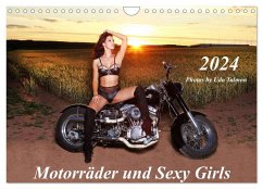 Motorräder und Sexy Girls (Wandkalender 2024 DIN A4 quer), CALVENDO Monatskalender