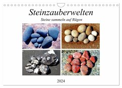 Steinzauberwelten - Steine sammeln auf Rügen (Wandkalender 2024 DIN A4 quer), CALVENDO Monatskalender