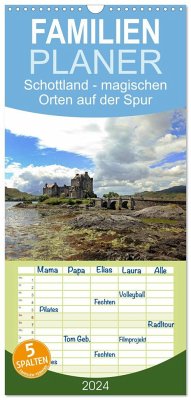 Familienplaner 2024 - Schottland - magischen Orten auf der Spur mit 5 Spalten (Wandkalender, 21 x 45 cm) CALVENDO
