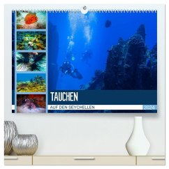 Tauchen auf den Sychellen (hochwertiger Premium Wandkalender 2024 DIN A2 quer), Kunstdruck in Hochglanz