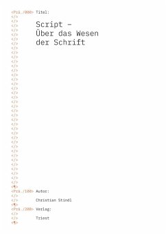 Script - Über das Wesen der Schrift - Stindl, Christian