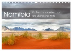 Namibia: Ein Traum von sanftem Licht und unendlicher Weite (Wandkalender 2024 DIN A3 quer), CALVENDO Monatskalender