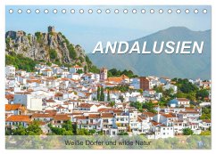 Andalusien - Weiße Dörfer und wilde Natur (Tischkalender 2024 DIN A5 quer), CALVENDO Monatskalender