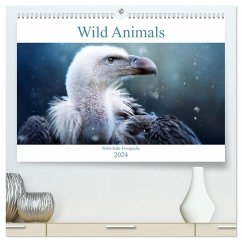Wild Animals - Wilde Tiere (hochwertiger Premium Wandkalender 2024 DIN A2 quer), Kunstdruck in Hochglanz