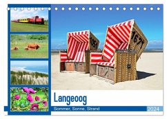Langeoog - Sommer, Sonne, Strand (Tischkalender 2024 DIN A5 quer), CALVENDO Monatskalender - Schwarze, Nina