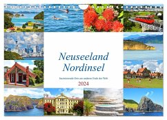 Neuseeland Nordinsel - faszinierende Orte am anderen Ende der Welt (Wandkalender 2024 DIN A4 quer), CALVENDO Monatskalender