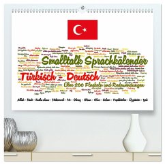 Smalltalk Sprachkalender Türkisch-Deutsch (hochwertiger Premium Wandkalender 2024 DIN A2 quer), Kunstdruck in Hochglanz - Liepke, Claus