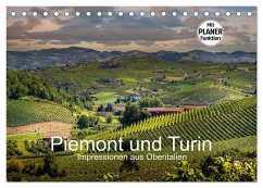 Piemont und Turin (Tischkalender 2024 DIN A5 quer), CALVENDO Monatskalender - Fahrenbach, Michael