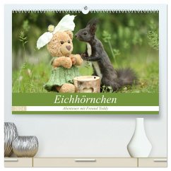 Eichhörnchen - Abenteuer mit Freund Teddy (hochwertiger Premium Wandkalender 2024 DIN A2 quer), Kunstdruck in Hochglanz
