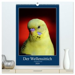 Der Wellensittich - mein bester Freund (hochwertiger Premium Wandkalender 2024 DIN A2 hoch), Kunstdruck in Hochglanz