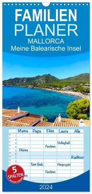 Familienplaner 2024 - MALLORCA, Meine Balearische Insel mit 5 Spalten (Wandkalender, 21 x 45 cm) CALVENDO