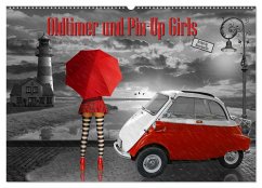 Oldtimer und Pin-Up Girls by Mausopardia (Wandkalender 2024 DIN A2 quer), CALVENDO Monatskalender - Jüngling alias Mausopardia, Monika