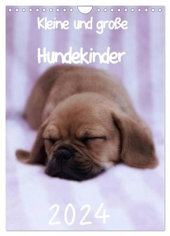 Kleine und große Hundekinder 2024 (Wandkalender 2024 DIN A4 hoch), CALVENDO Monatskalender