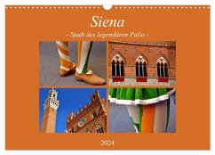 Siena - Stadt des legendären Palio (Wandkalender 2024 DIN A3 quer), CALVENDO Monatskalender
