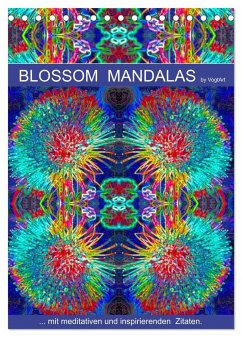 Blossom Mandalas by VogtArt (Tischkalender 2024 DIN A5 hoch), CALVENDO Monatskalender - Calvendo