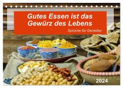 Gutes Essen ist das Gewürz des Lebens (Tischkalender 2024 DIN A5 quer), CALVENDO Monatskalender - Waurick, Kerstin