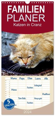 Familienplaner 2024 - Katzen in Cranz mit 5 Spalten (Wandkalender, 21 x 45 cm) CALVENDO