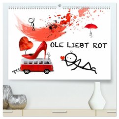 OLE LIEBT ROT (hochwertiger Premium Wandkalender 2024 DIN A2 quer), Kunstdruck in Hochglanz - Krätschmer, Marion