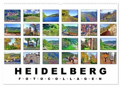 Heidelberg Fotocollagen (Wandkalender 2024 DIN A2 quer), CALVENDO Monatskalender