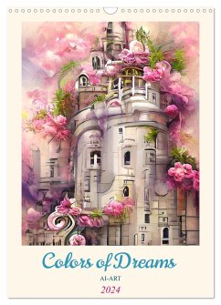 Colors of Dreams - AI-ART (Wandkalender 2024 DIN A3 hoch), CALVENDO Monatskalender